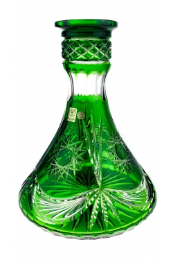 Váza iSmoke Bohemia, Premium Line - Green Pattern Pyramide