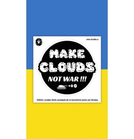 Samolepka Make Clouds Not War (charitativní)